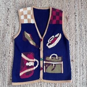 Vintage 90s accessories knit sweater vest
